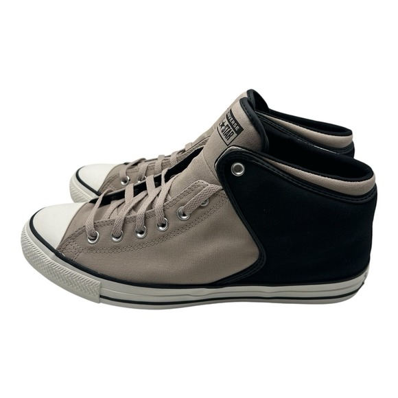 Converse Men's Black and Tan High-Top Sneakers - Picture 6 of 10